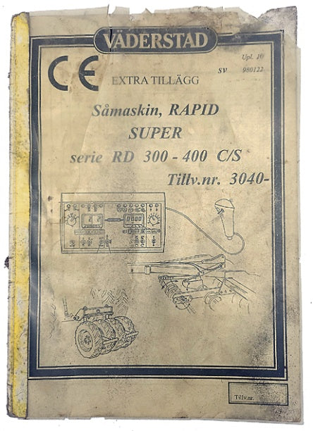 BEG Instruktionsbok (EXTRA TILLÄGG) Väderstad Såmaskin