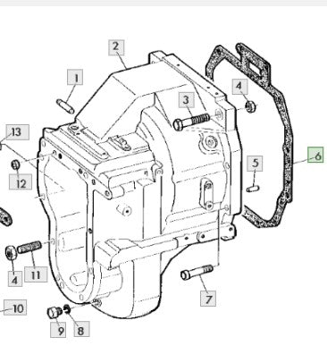 Packning kopplingshus JD