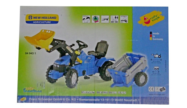 Rolly Toys New Holland lastare + kärra