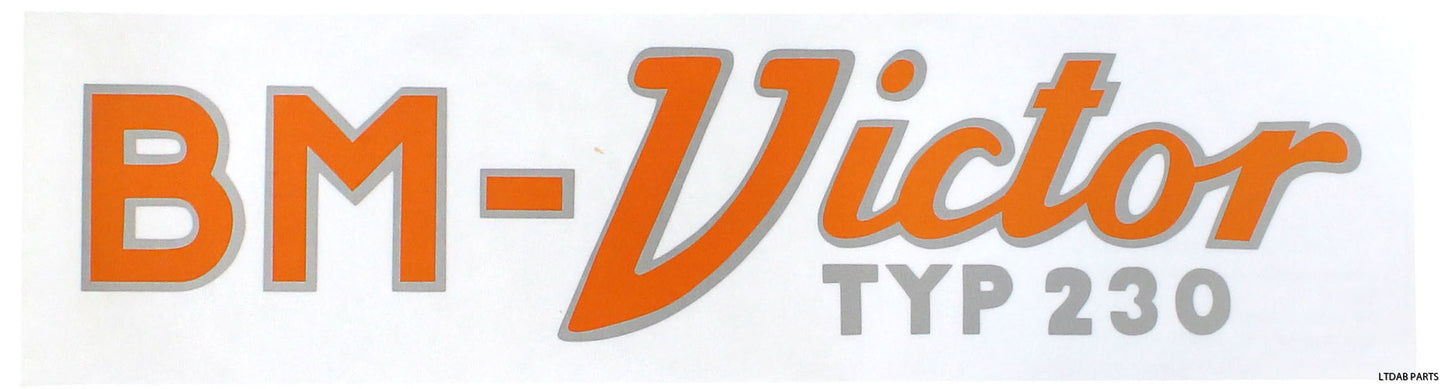 Dekal BM Victor Orange (Glasskåpet)