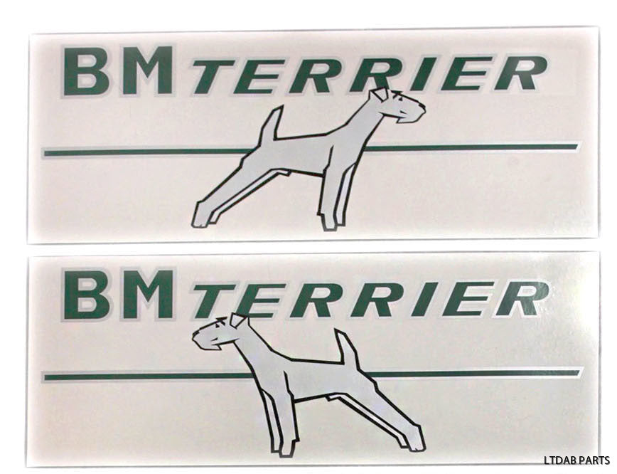 Dekaler BM Terrier Hö+Vä grön (Glasskåpet)